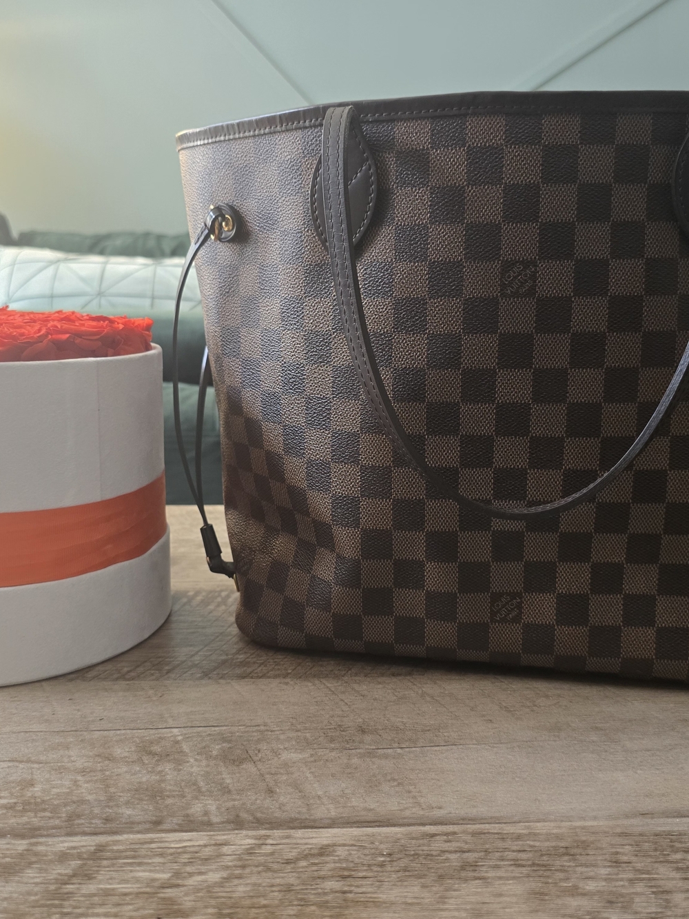 Louis Vuitton Brown and Dark Brown Checkered Tote